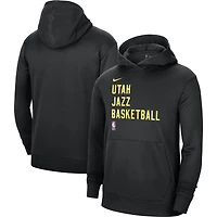 Unisex Nike Black Utah Jazz 2023/24 Performance Spotlight On-Court Practice Pullover Hoodie