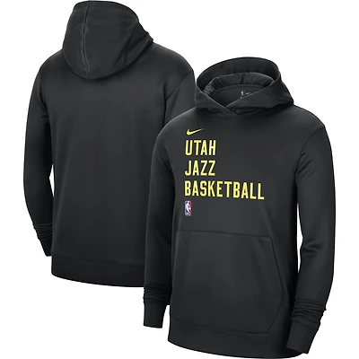 Unisex Nike Black Utah Jazz 2023/24 Performance Spotlight On-Court Practice Pullover Hoodie