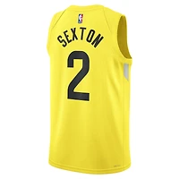Maillot Nike Collin Sexton Gold Utah Jazz Swingman unisexe - Édition Icon