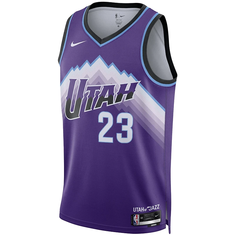 Maillot Nike Swingman violet unisexe Lauri Markkanen des Utah Jazz - Édition Icon
