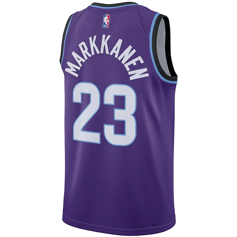 Maillot Nike Swingman violet unisexe Lauri Markkanen des Utah Jazz - Édition Icon