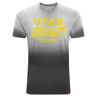 T-shirt unisexe Sportiqe noir Utah Jazz Bingham Sun-Fade