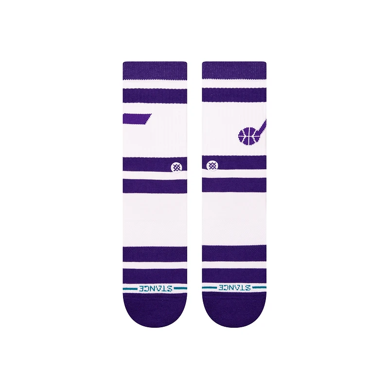 Chaussettes unisexes Stance Utah Jazz Prep Stripe Crew