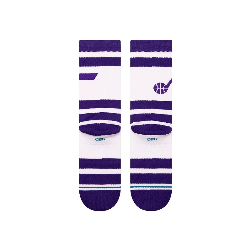 Chaussettes unisexes Stance Utah Jazz Prep Stripe Crew