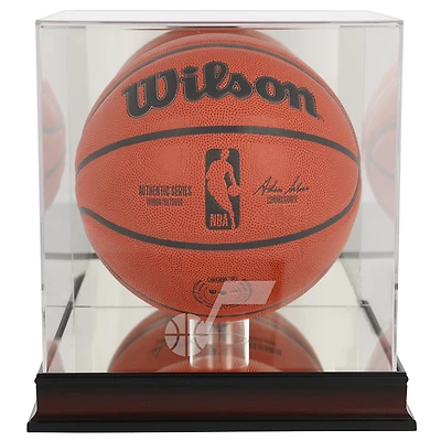 Utah Jazz Mahogany Logo Basketball Display Case