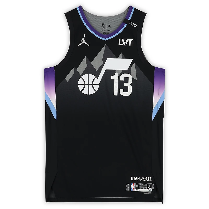 Walter Clayton Jr. Utah Jazz Game-Used #13 Black Jordan Brand Statement Edition Jersey vs. San Antonio Spurs on December 27, 2025 - Size 50+4