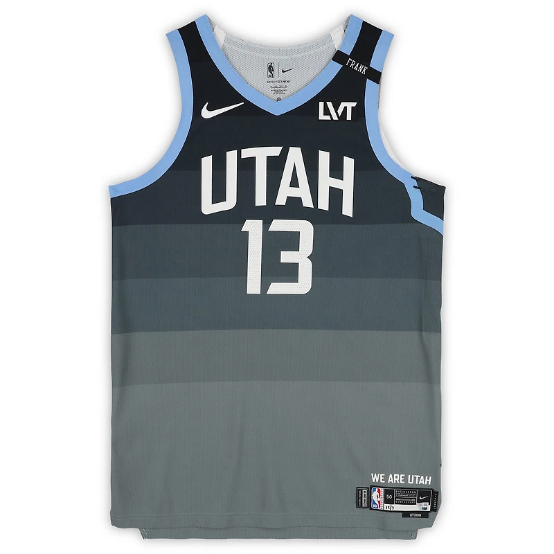 Walter Clayton Jr. Utah Jazz Game-Used #13 Gray Nike City Edition Jersey vs. Oklahoma City Thunder on December 7, 2025 - Size 50+4