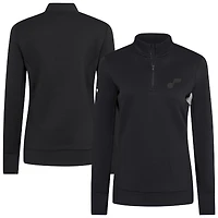 Women's Levelwear  Black Utah Jazz Cushion Quarter-Zip Pullover
