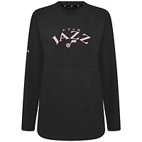 Women's Levelwear  Black Utah Jazz Mother's Day Beaudry Arched Pullover Sweatshirt