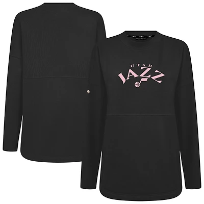 Sweat-shirt à col cintré Beaudry pour la fête des mères, noir, Utah Jazz, femme