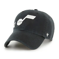 Women's '47  Black Utah Jazz Confetti Undervisor Clean Up Adjustable Hat