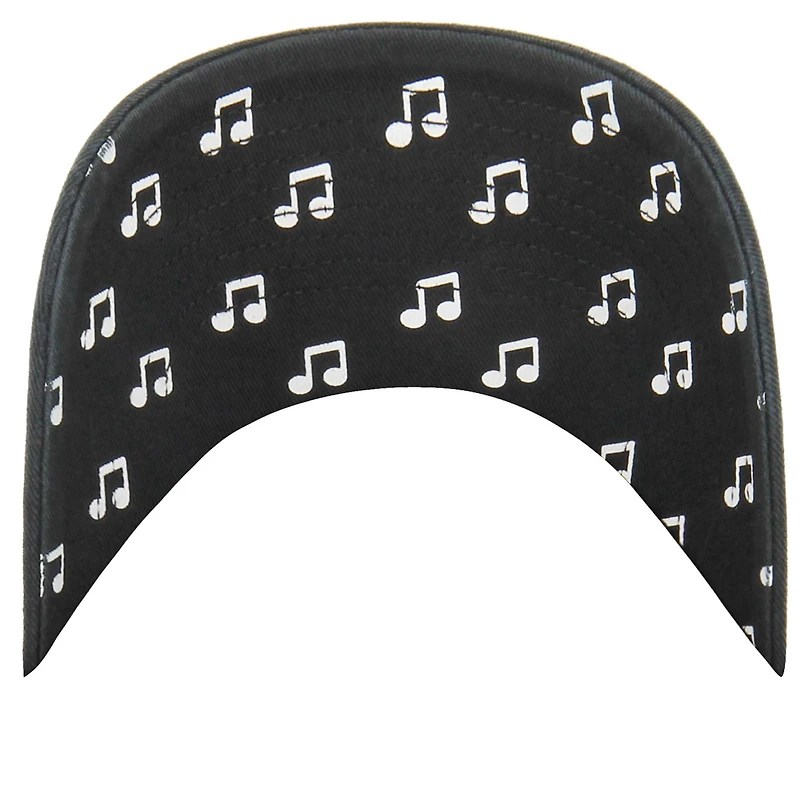 Women's '47  Black Utah Jazz Confetti Undervisor Clean Up Adjustable Hat