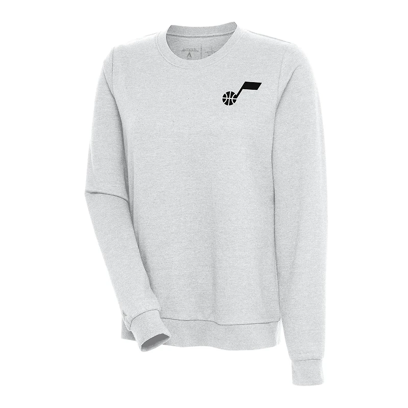 Sweat-shirt à capuche Antigua Heather Grey Utah Jazz Action pour femme