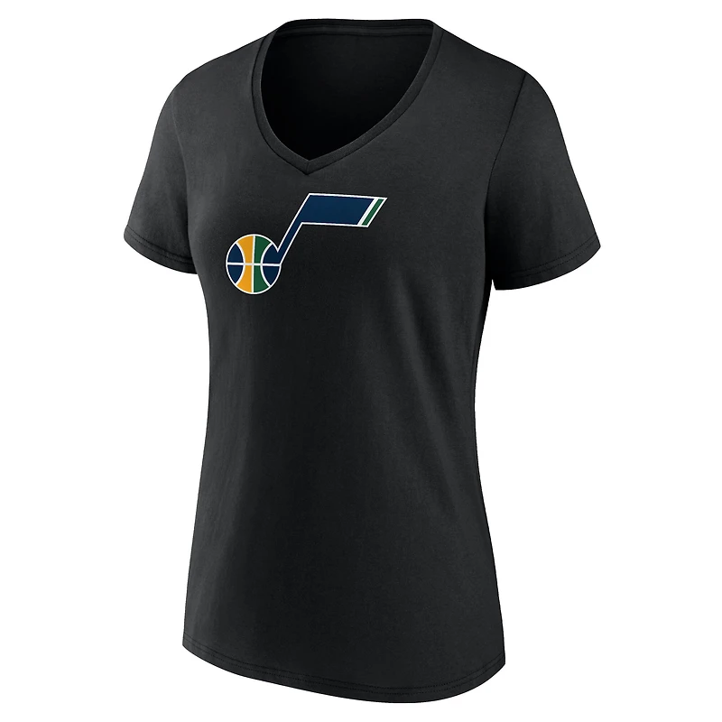 Women's Utah Jazz Primary Logo V-Neck T-Shirt