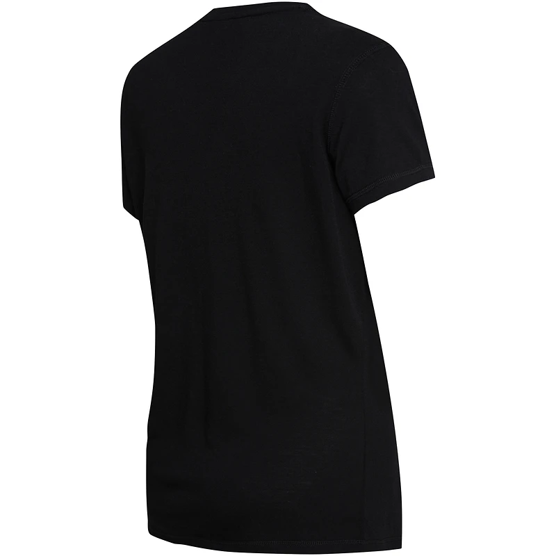 Ensemble de nuit pour femme College Concepts noir/or Utah Jazz Arctic T-shirt et pantalon en flanelle