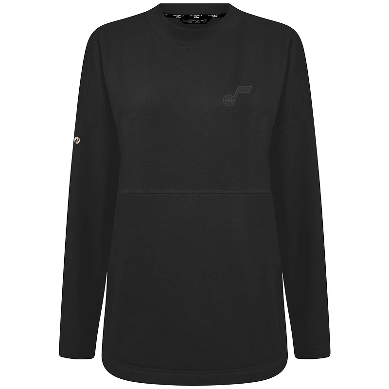 Women's Levelwear Black Utah Jazz Beaudry Pullover Sweatshirt