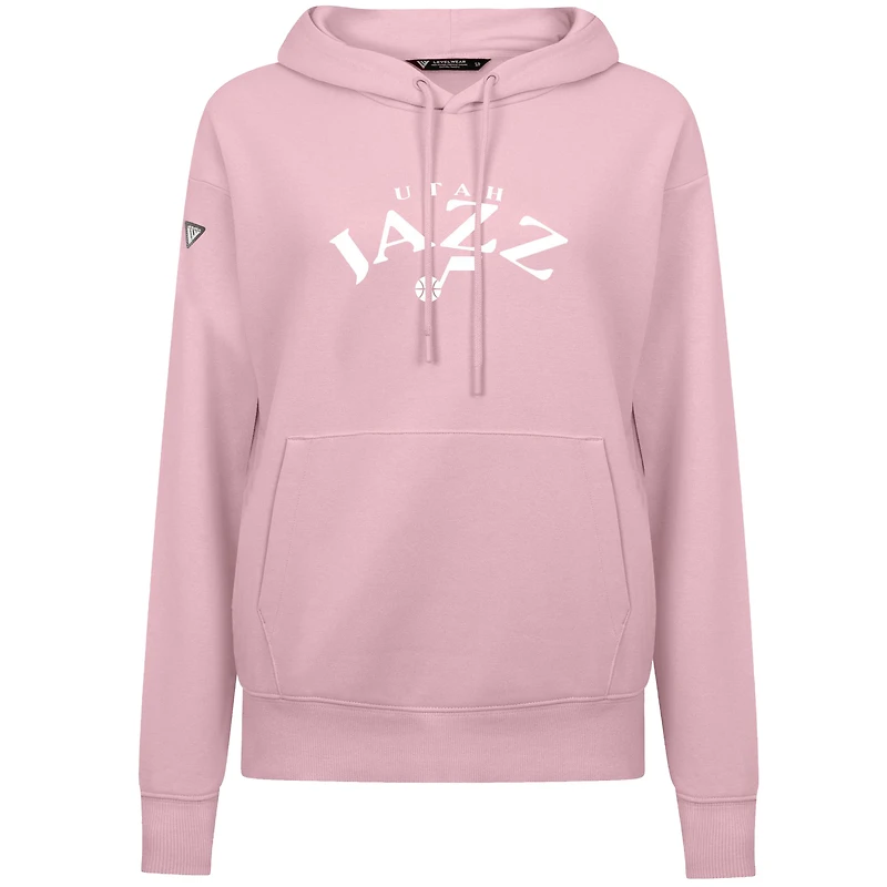 Women's Levelwear  Light Pink Utah Jazz Mother's Day Adorn Arched Pullover Hoodie