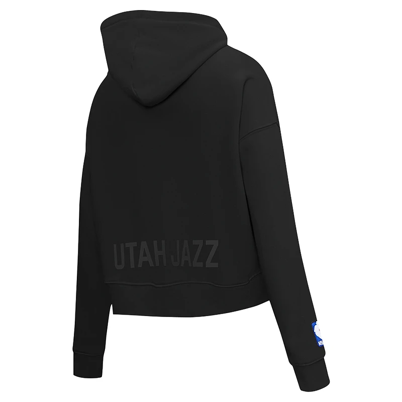 Sweat à capuche court Pro Standard pour femme, noir, Utah Jazz Jewels