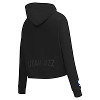 Sweat à capuche court Pro Standard pour femme, noir, Utah Jazz Jewels