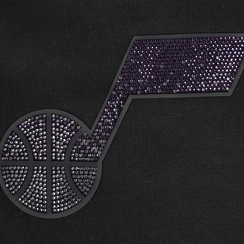 Sweat à capuche court Pro Standard pour femme, noir, Utah Jazz Jewels