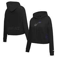 Sweat à capuche court Pro Standard pour femme, noir, Utah Jazz Jewels