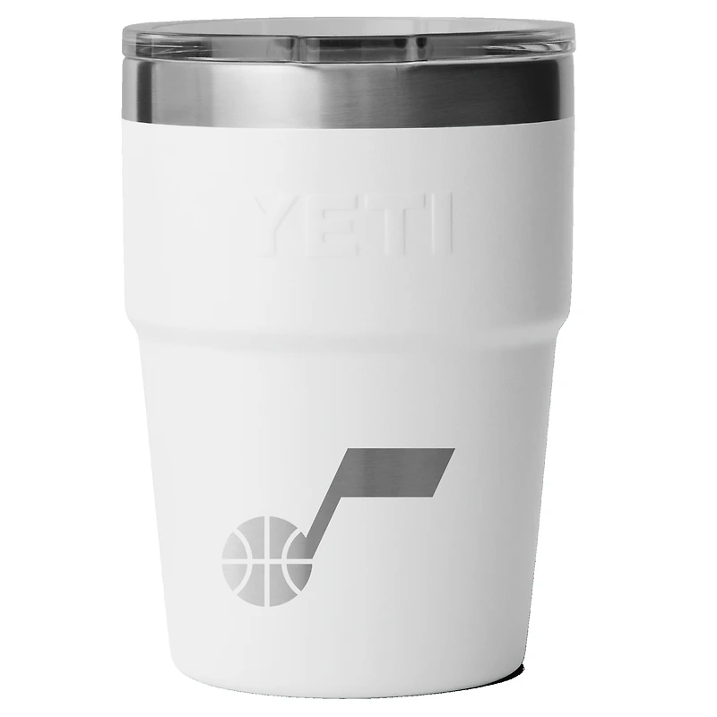 YETI White Utah Jazz 16oz. Rambler Stackable Cup with Magslider Lid