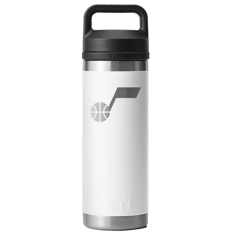 YETI White Utah Jazz 18oz. Rambler Chug Water Bottle