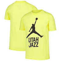 T-shirt Jordan Brand doré avec logo Utah Jazz Essential Jumpman pour jeune