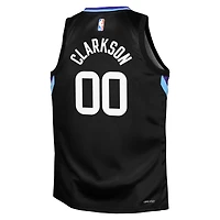 Maillot Swingman Jordan Clarkson noir pour jeunes de la marque Utah Jazz - Édition Statement