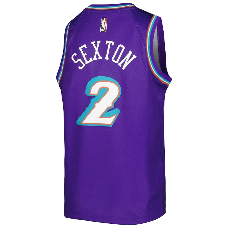 Maillot Nike Collin Sexton Violet Utah Jazz 2022/23 Swingman pour Jeunes - City Edition