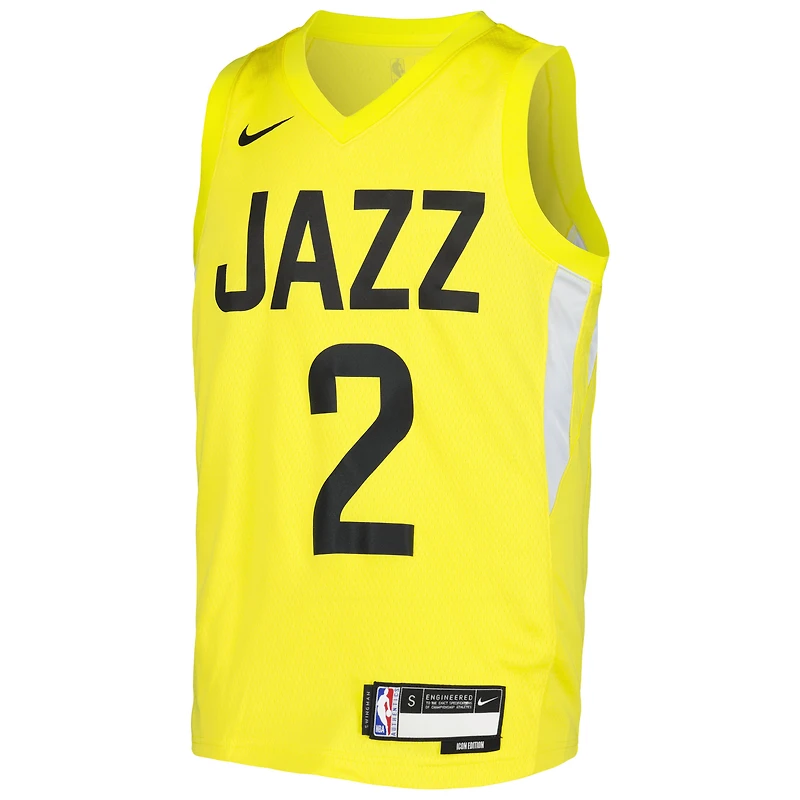 Maillot Nike Collin Sexton Swingman jaune Utah Jazz pour jeune - Édition Icon