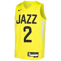 Maillot Nike Collin Sexton Swingman jaune Utah Jazz pour jeune - Édition Icon