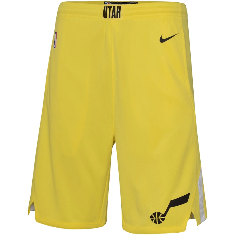 Youth Nike Gold Utah Jazz Icon Edition Mesh Performance Swingman Shorts