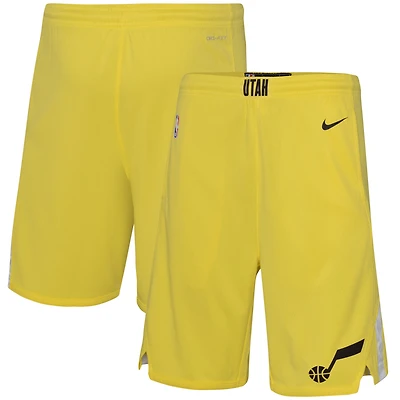 Short de performance Swingman en maille Nike Gold Utah Jazz Icon Edition pour jeunes