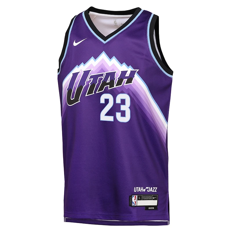 Maillot Nike Swingman violet Lauri Markkanen pour jeune des Utah Jazz Icon Edition