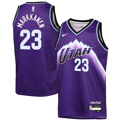 Maillot Nike Swingman violet Lauri Markkanen pour jeune des Utah Jazz Icon Edition