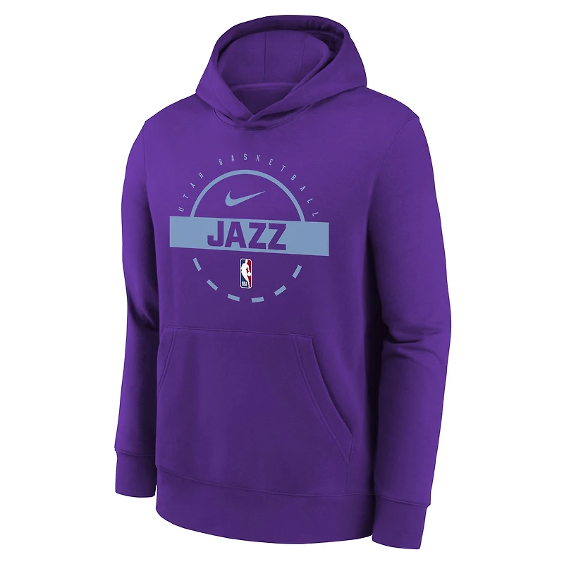 Youth Nike Purple Utah Jazz 2025/26 Club Fleece Practice Hoodie