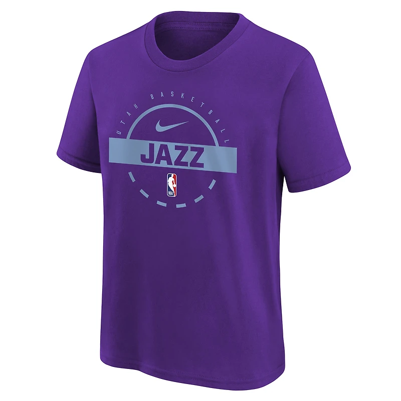 T-shirt d'entraînement Nike violet Utah Jazz pour jeune