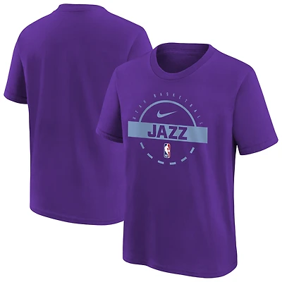 T-shirt d'entraînement Nike violet Utah Jazz pour jeune