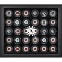  NHL Utah 30-Puck Black Display Case