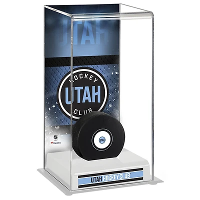 NHL Utah Deluxe Tall Hockey Puck Display Case