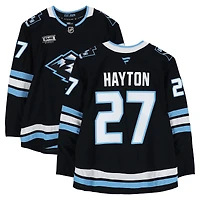 Maillot authentique noir professionnel porté par Barrett Hayton (Utah Mammoth), numéro 27, lors des séries éliminatoires de la Coupe Stanley 2026.