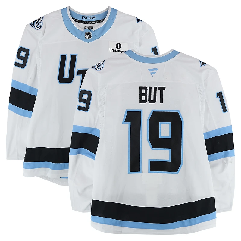 Daniil But Utah Mammoth Game-Used #19 White Set 2 Jersey Worn During Games Played Between December 14, 2025 and March 28, 2026