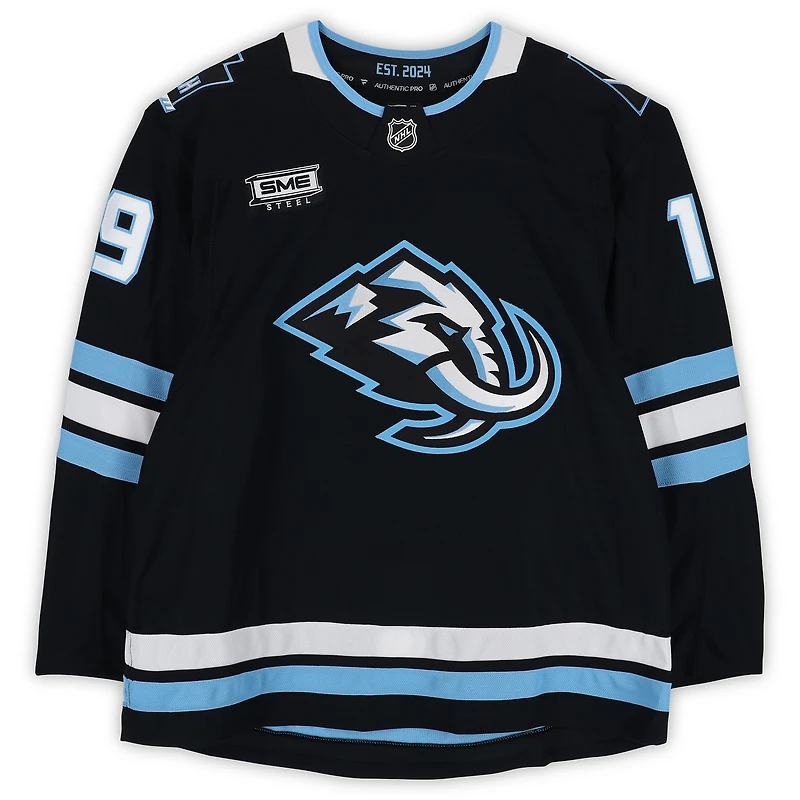 Daniil But Utah Mammoth Player-Issued #19 Black Authentic Pro Jersey from the 2026 Stanley Cup Playoffs