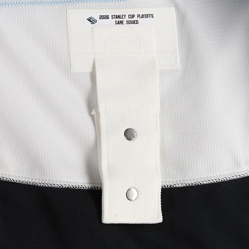 Maillot authentique professionnel blanc n° 19 de Daniil Butt, joueur des Utah Mammoths, lors des séries éliminatoires de la Coupe Stanley 2026.