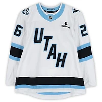 Dmitry Simashev Utah Mammoth Player-Issued #26 White Authentic Pro Jersey from the 2026 Stanley Cup Playoffs