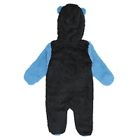 Infant & Newborn Outerstuff Black Utah Mammoth Stay Napping Fleece Bunting Full-Zip Hooded Sleeper