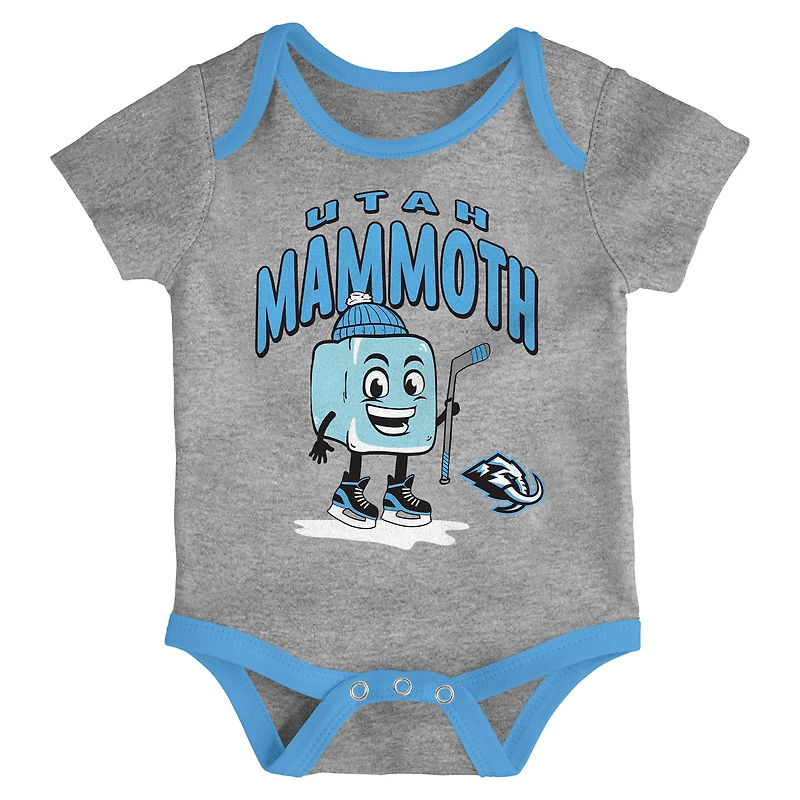 Infant & Newborn Outerstuff Utah Mammoth Triple Header Three-Piece Bodysuit Set