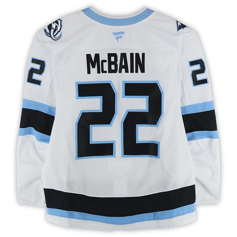 Jack McBain Utah Mammoth Game-Used #22 White Set 2 Jersey Worn During Games Played Between December 14, 2025 and March 28, 2026