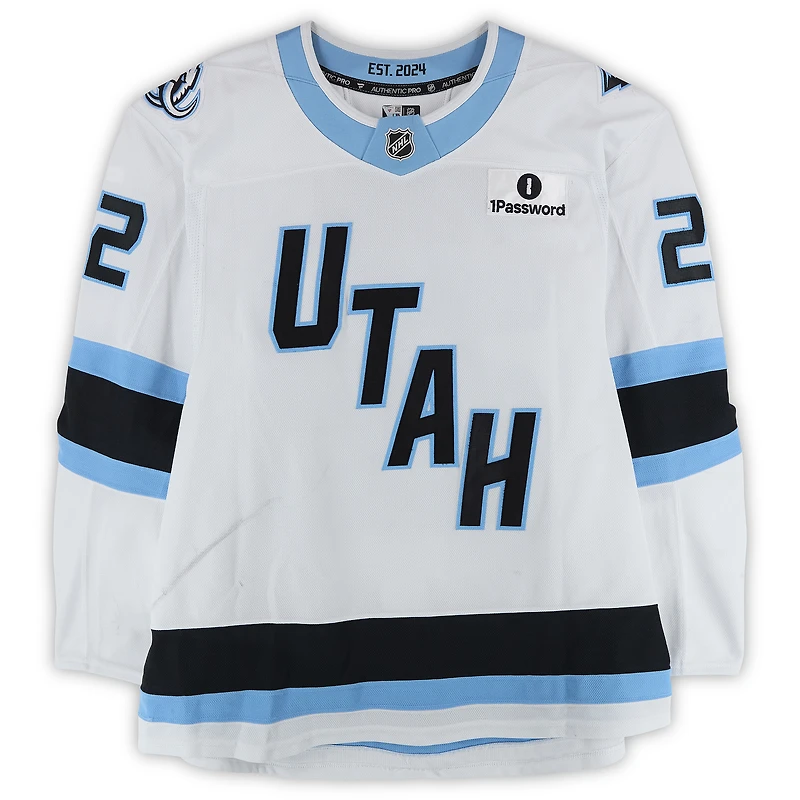 Jack McBain Utah Mammoth Game-Used #22 White Set 2 Jersey Worn During Games Played Between December 14, 2025 and March 28, 2026